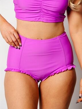 Kortni Jeane Hot Pink High Waisted Bikini Bottoms